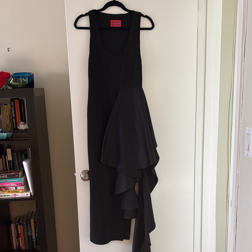 Solace London Black Asymmetrical Dress